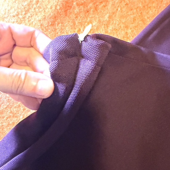 Zara burgundy zippered wide leg track pants NWT - Picture 7 of 12